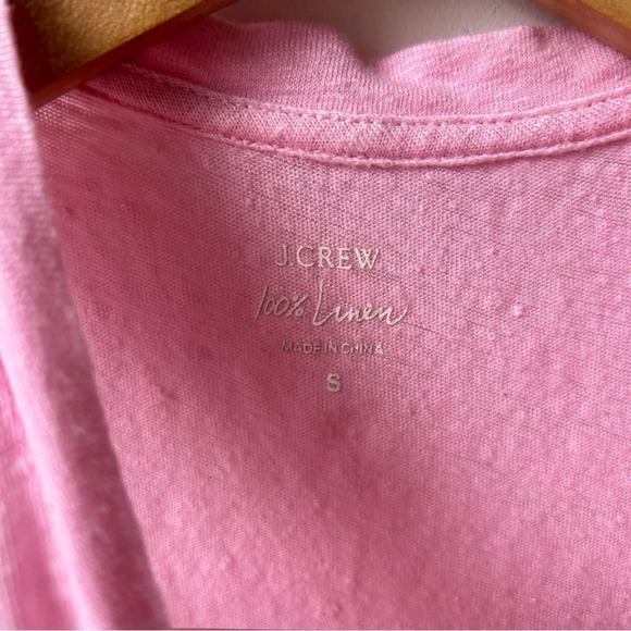 J Crew 100% linen scoop neck tank in baby  pink small - Picture 6 of 7